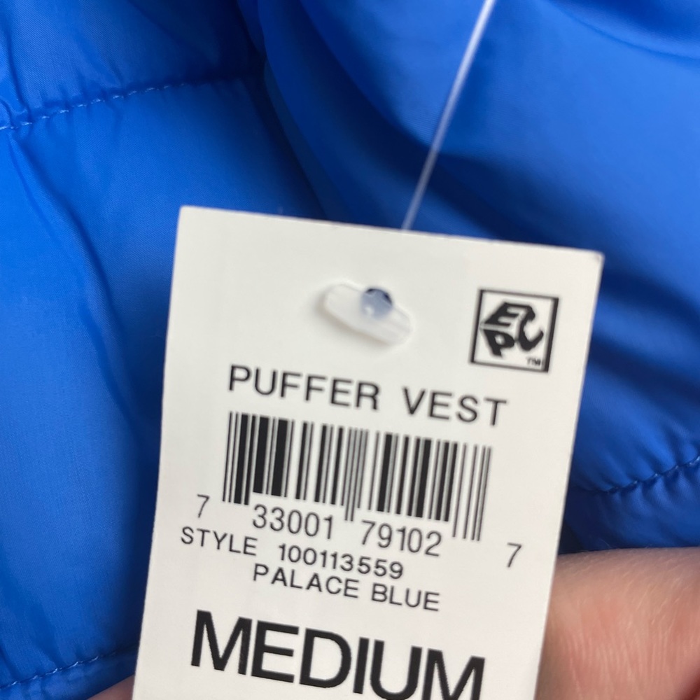 Style & Co Pacific Blue Light Weight Puffer Vest Size Medium New with Tags - Picture 6 of 8